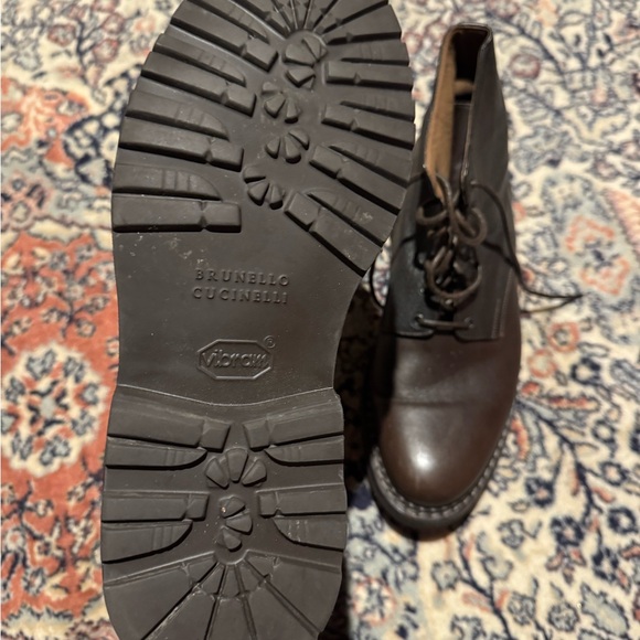 Brunello Cucinelli Dark Brown Leather Boots - Picture 3 of 7